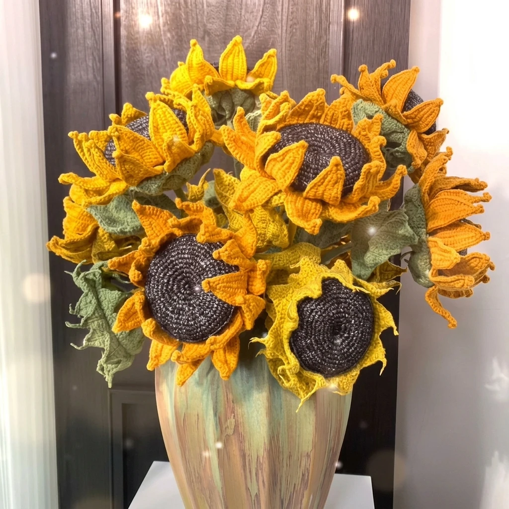 Sunflower vase arrangement