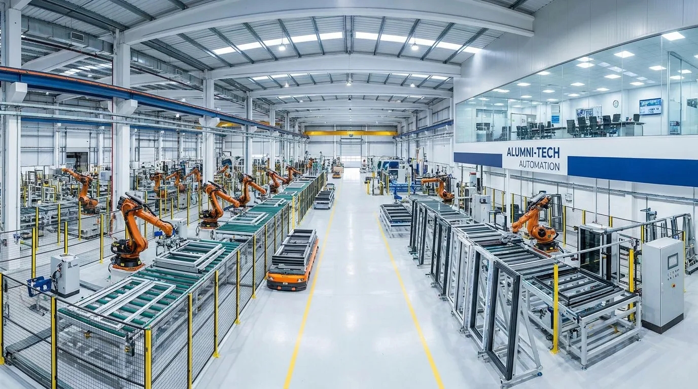 Richocean automated aluminum window and door production floor with robotic precision assembly