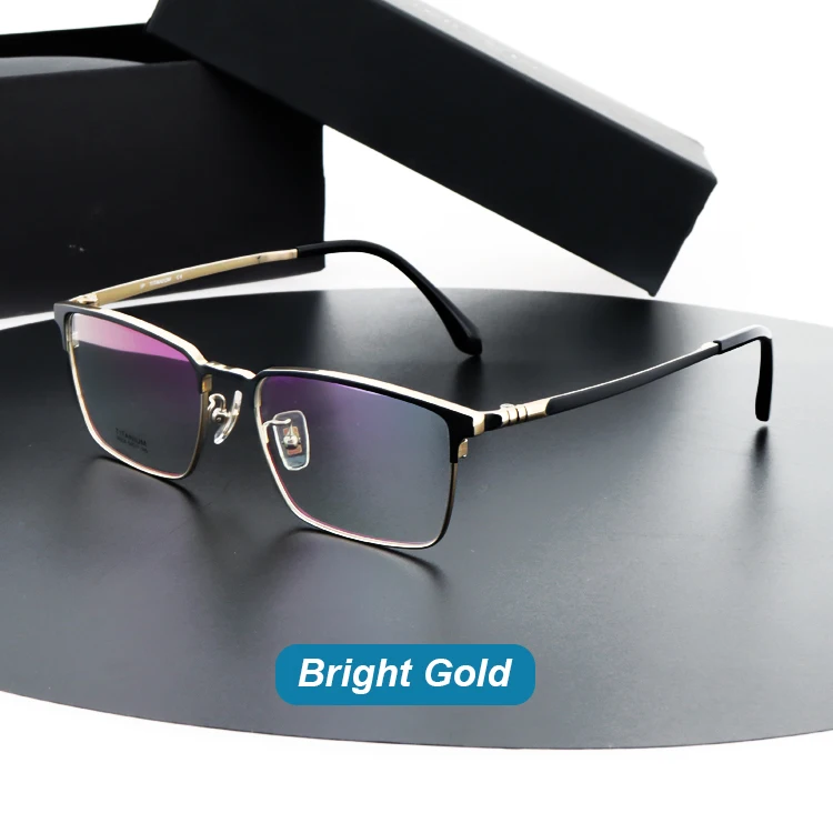 

Men's titanium frame safe and comfortable aviation material half frame optical frame