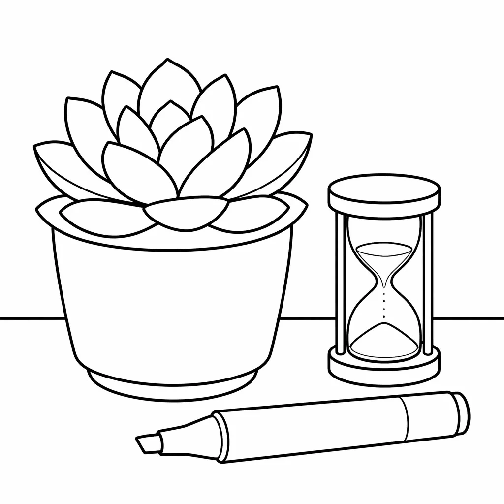 ADHD Focus Line Art Illustration