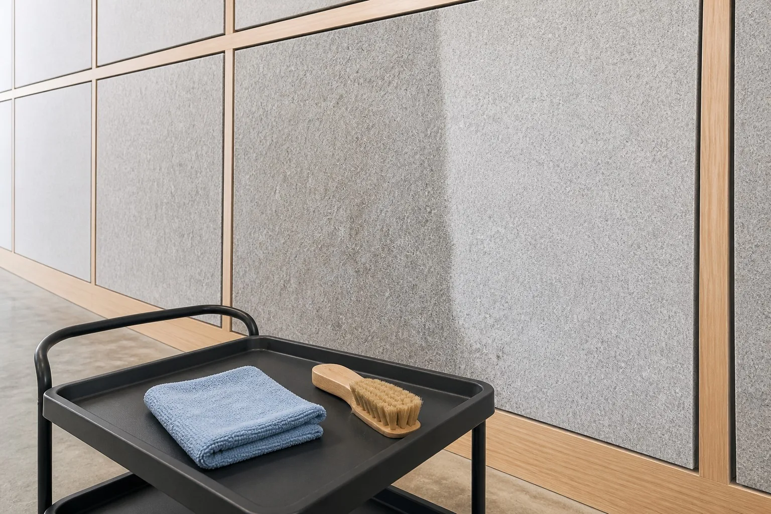 lowest-risk sequence to clean acoustic panels