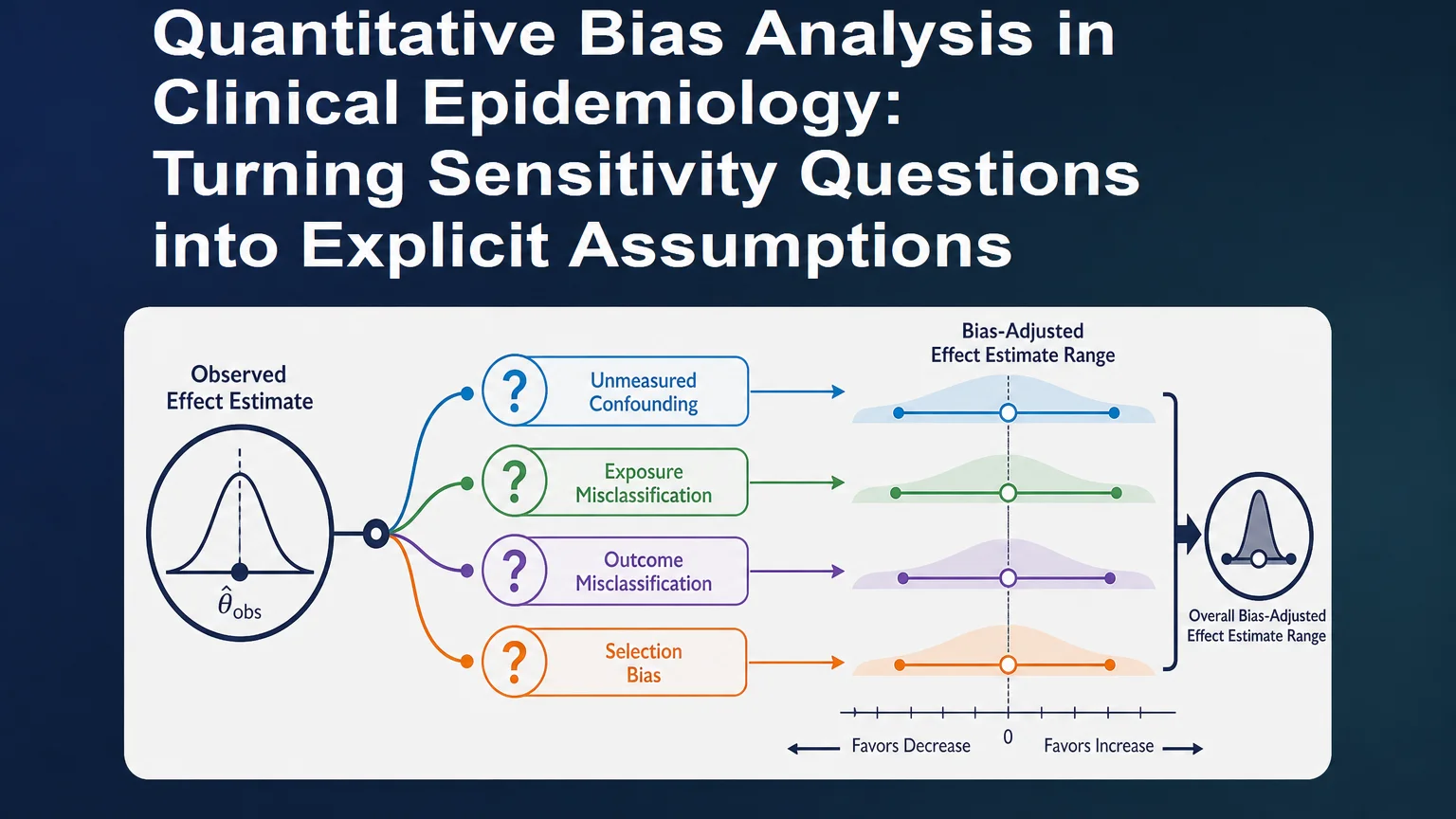 Scientific visualization of quantitative bias analysis and sensitivity analysis for clinical epidemiology