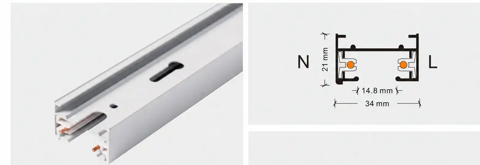 Two Wire Track T-shape &mdash; product image and specifications