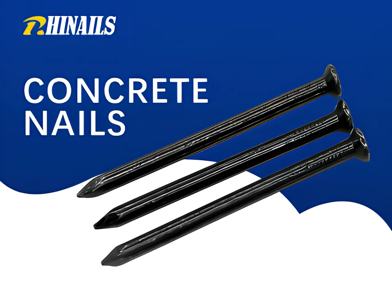 Rhinails black phosphated hardened high carbon steel concrete nails