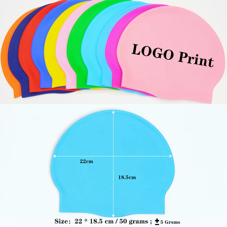 Wholesale Bulk 50g Silicone Waterproof Swim Cap Custom logo North America National Flag Print Swim Caps Sports Swimming Cap