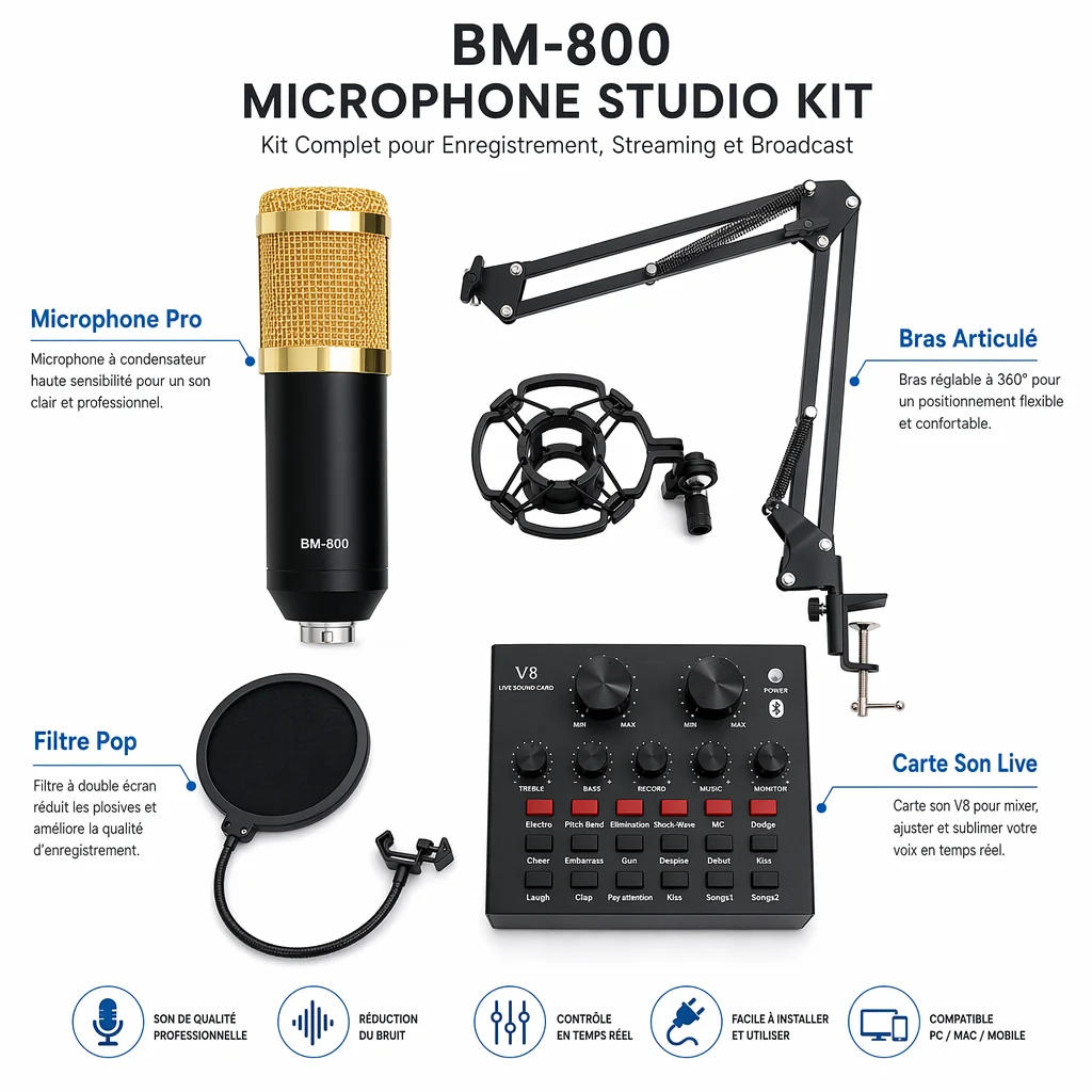 Infographie Kit Microphone