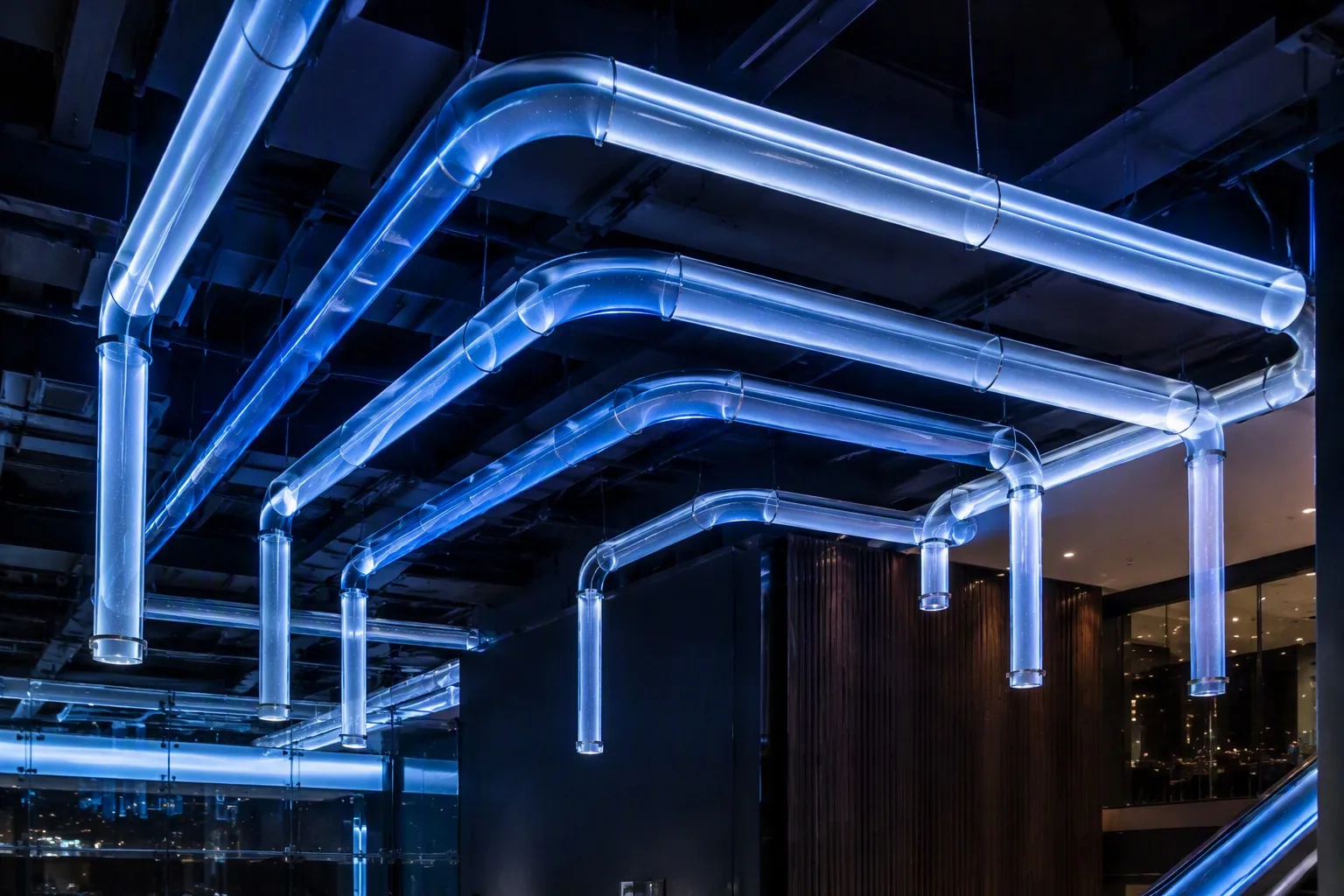 Acrylic Tubes in Architectural Lighting Application