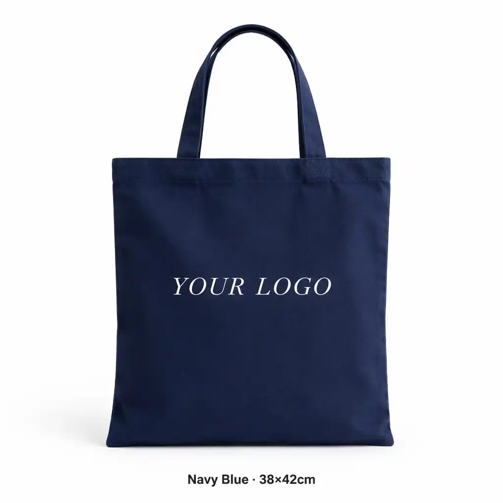 Navy blue canvas tote bag