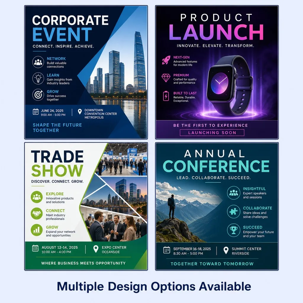 Multiple design options — 4-poster grid
