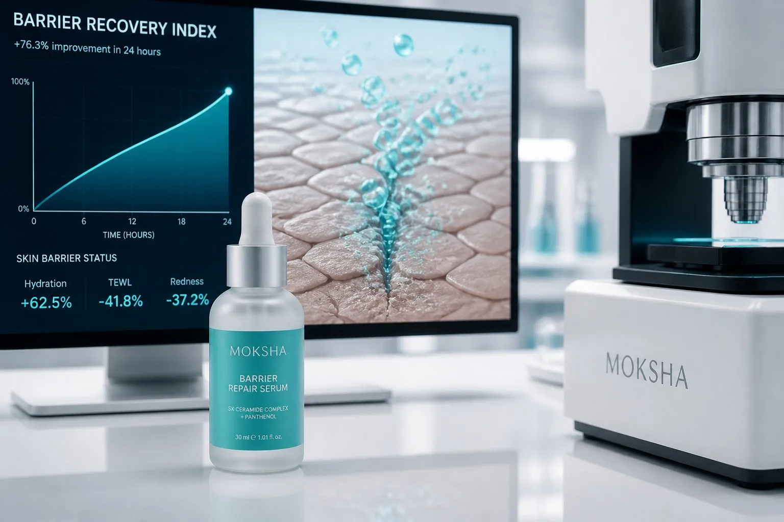 Aftershave Repair Serum R&D: Clinical barrier recovery and male skin calming data