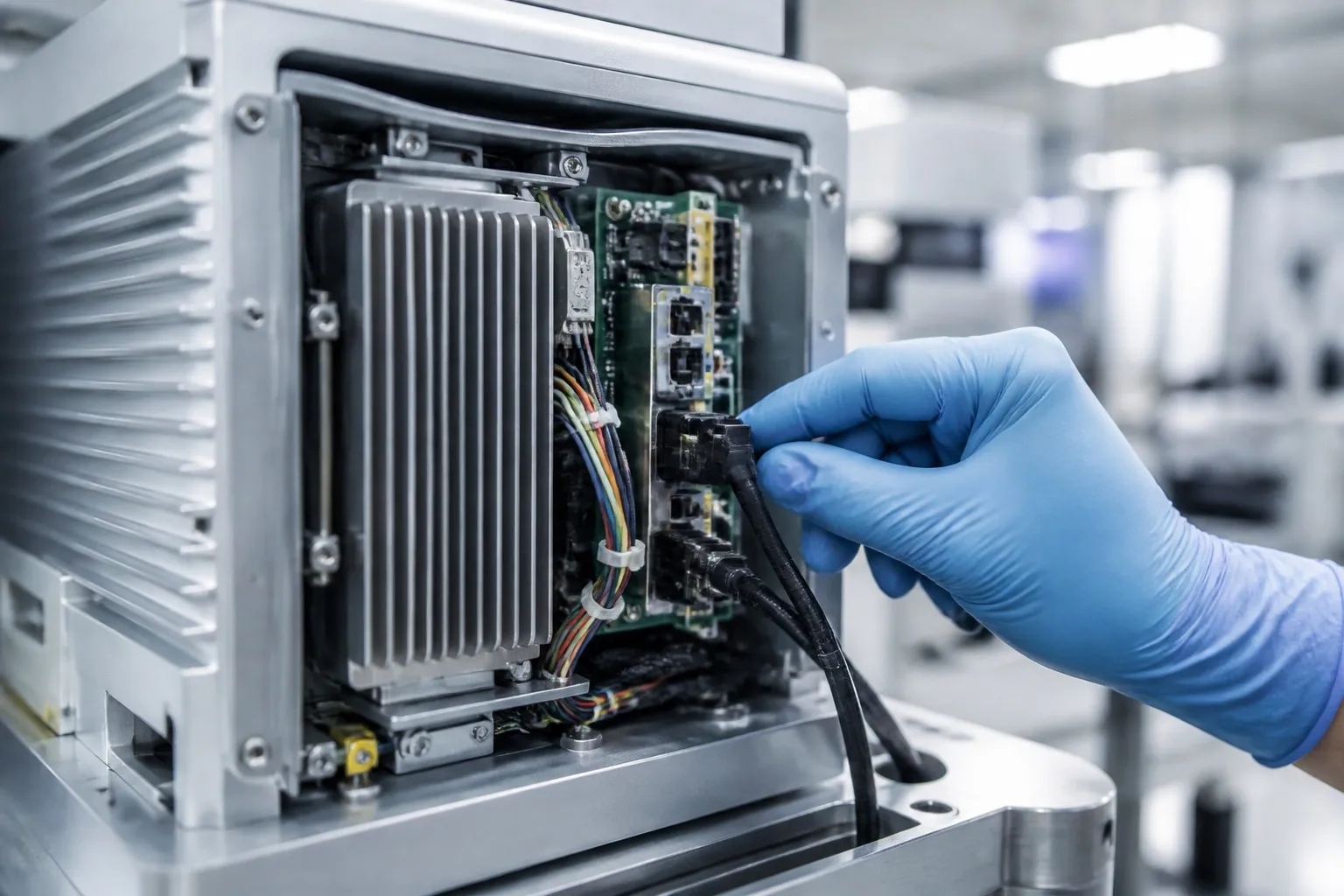 Electronic control module integrated into equipment enclosure