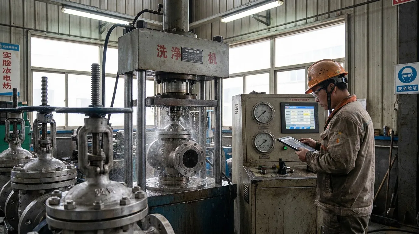 永嘉工厂阅门耐压测试