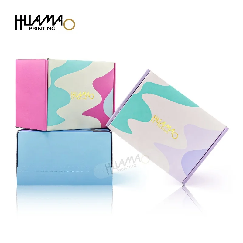 

Huamao Pink Colour Corrugated Boxes Caja De Carton Boite Cadeau Saffron Gift Package Journal Stickers Book Custom Mailer Boxes