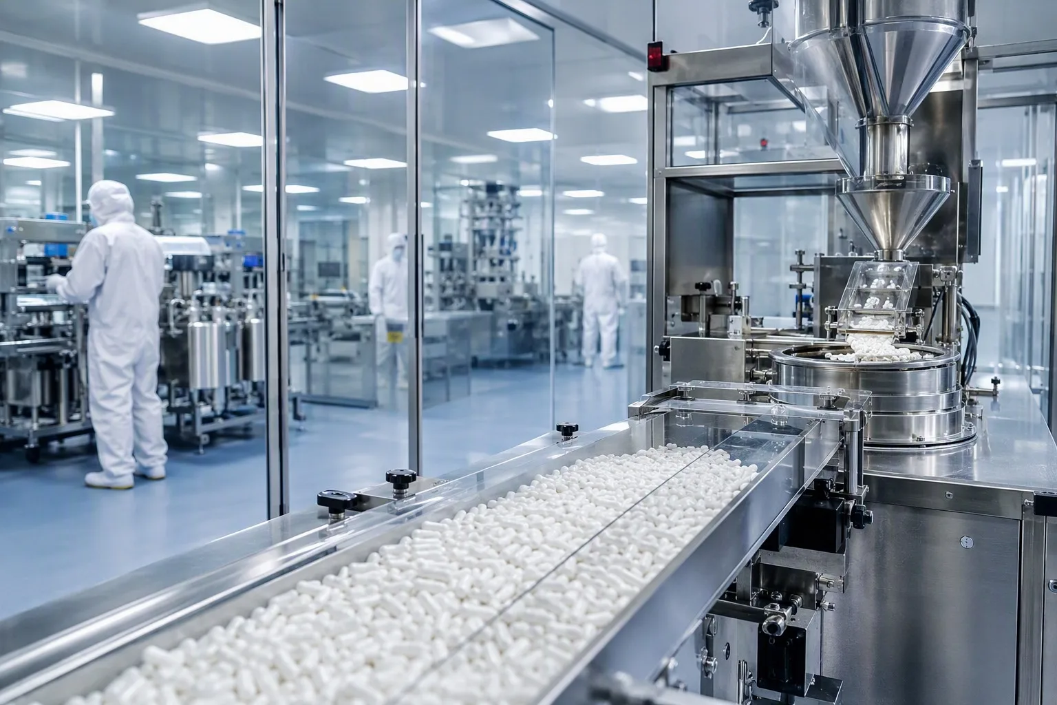 Pharmaceutical cleanroom tablet line