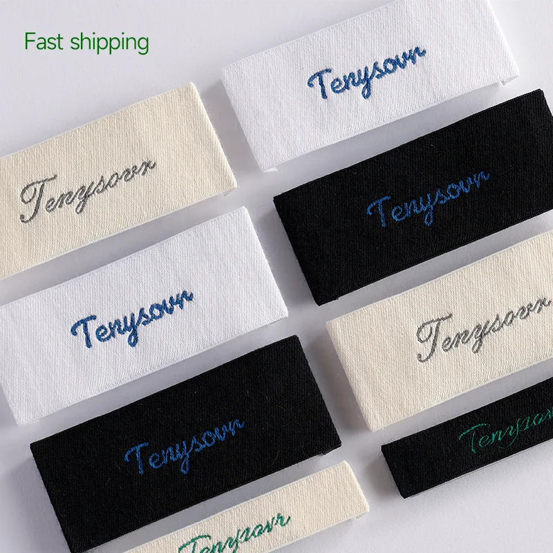 Best Quality Satin Cloth Luxury Damask Woven Label for Clothes Custom Garment Neck Label End Fold Type Direct From Factory