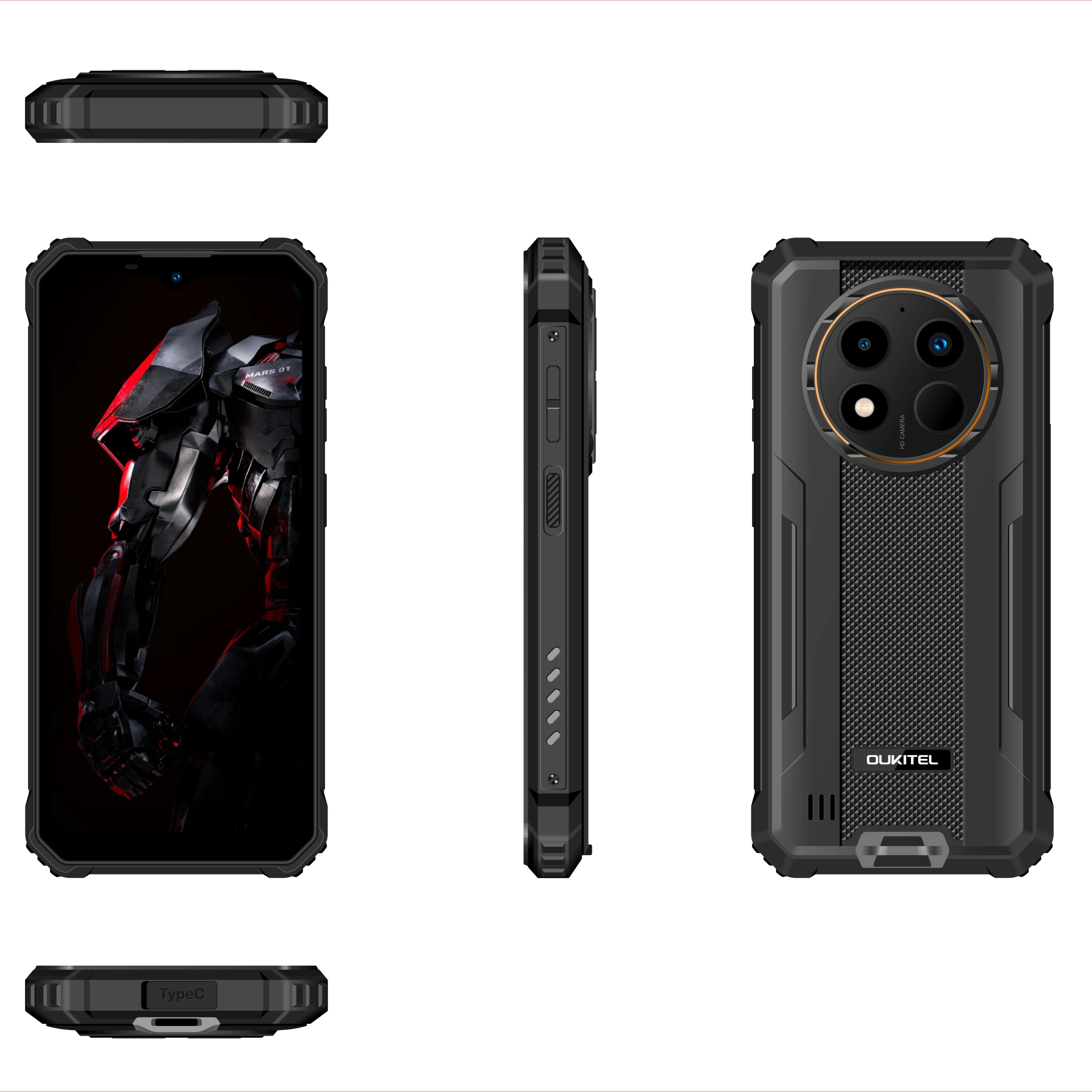 

OUKITE Cheap Rugged Smartphone 6.52 inch 10600mAh 8GB+256GB Android13 Mobile Phone Cell Phone Factory Price Oukitel WP28