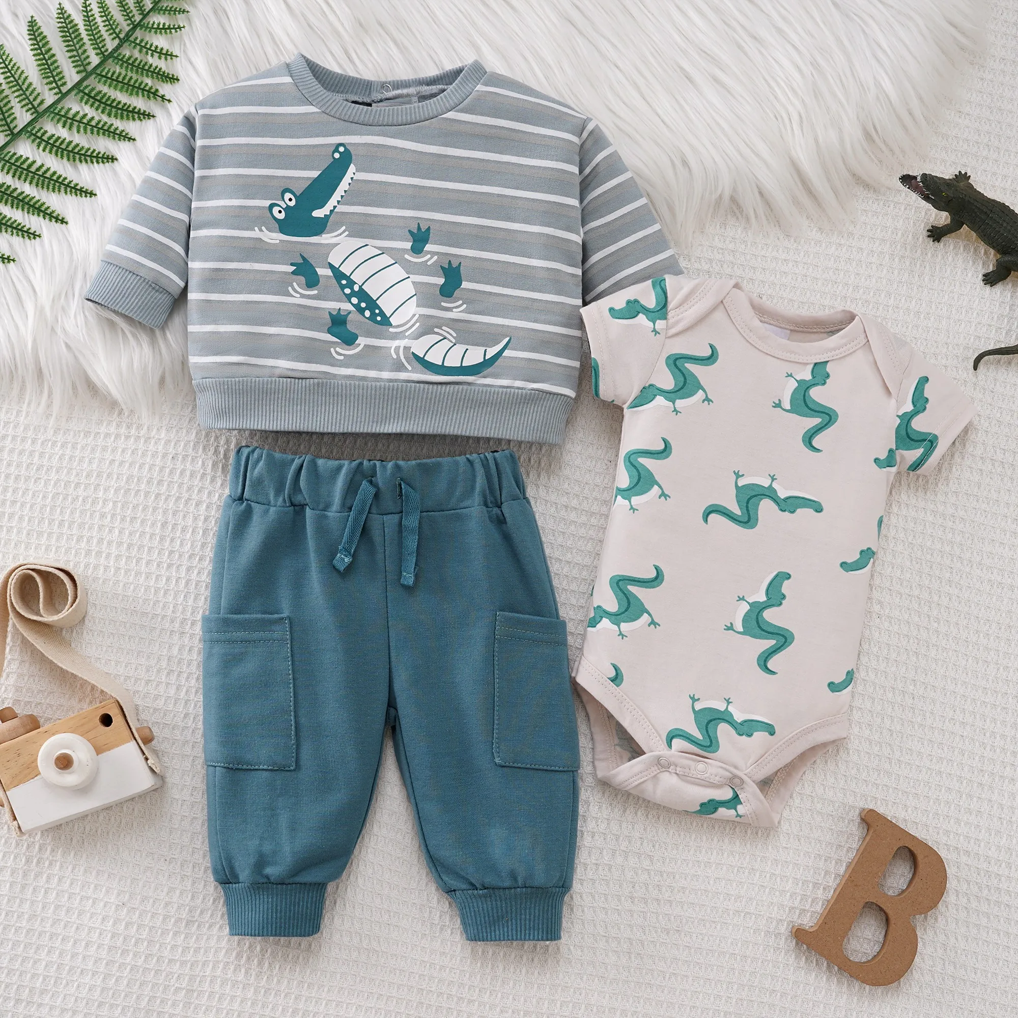 Baby Autumn 3-Piece Set - Crocodile