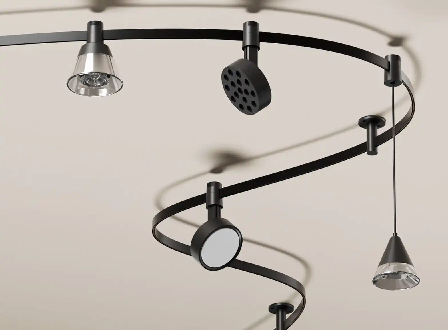 48V R18 semi-flexible magnetic track light system