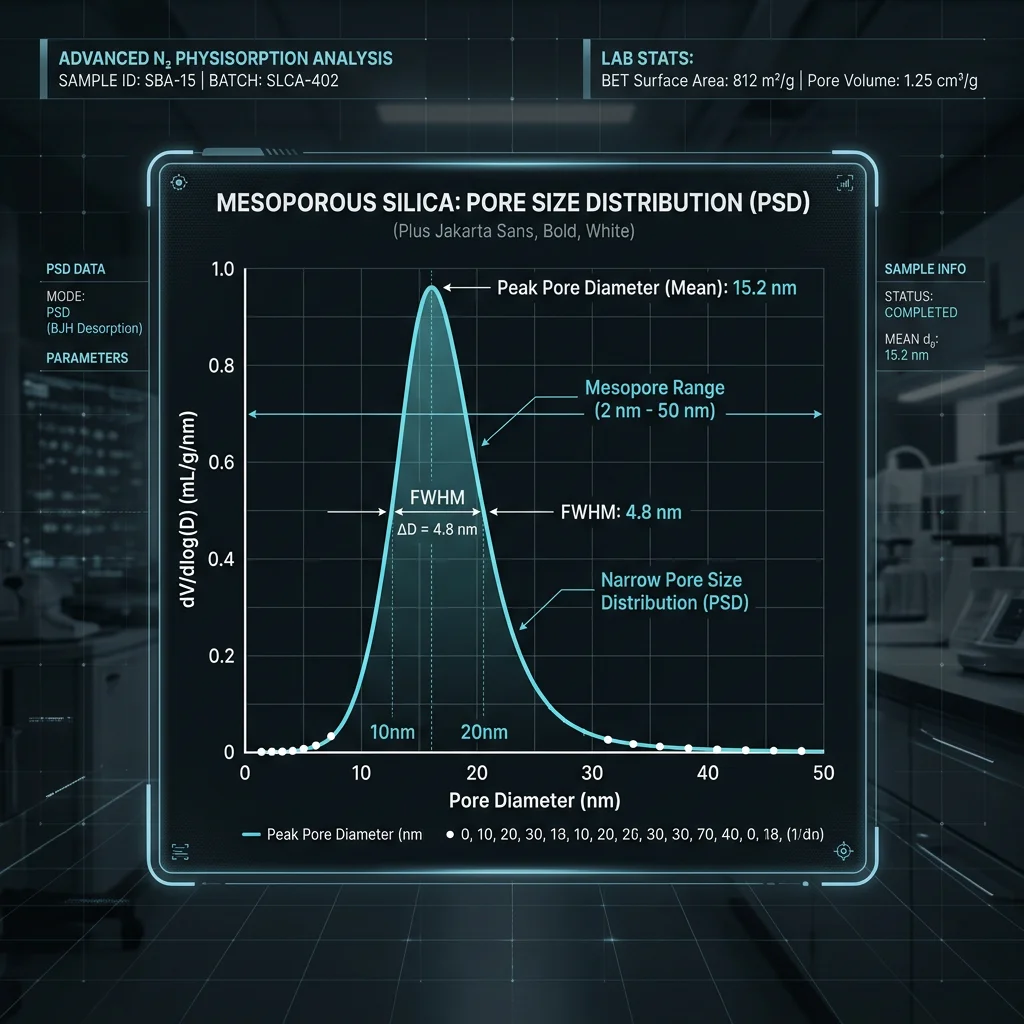 D50 30-50 Micron Silica Pore Distribution
