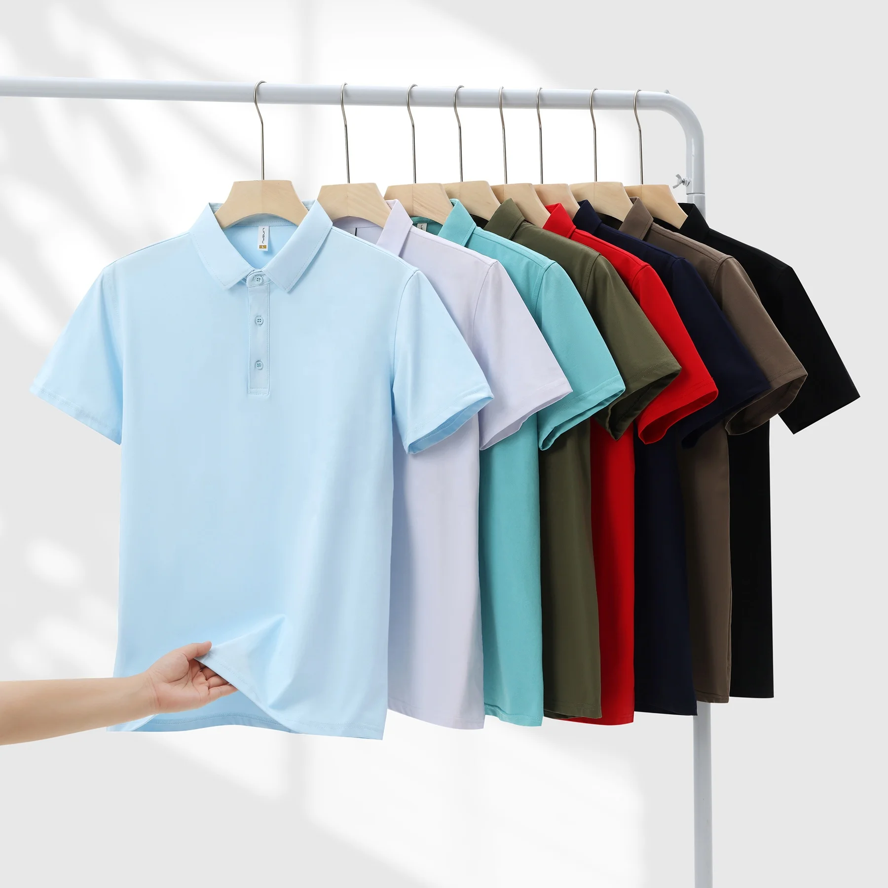 Men's Custom Logo Cotton and Polyester Embroidery Wicking Dry for Polo Shirts Whole Sales Printed Jersey Fabric