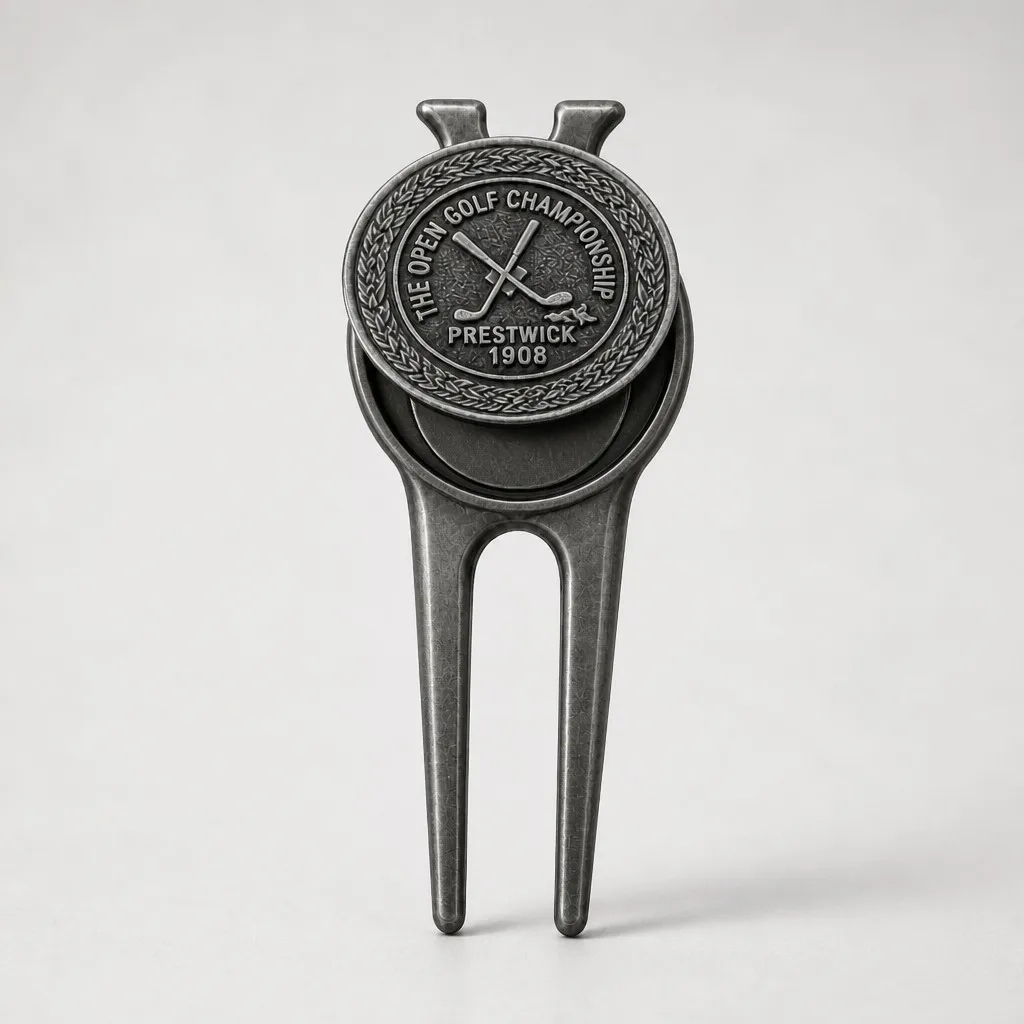 Ball marker lifted showing magnetic seat