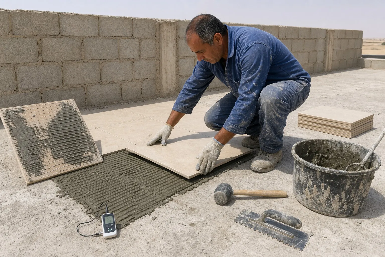 Tile adhesive open time and HPMC evaluation under hot-climate conditions tile adhesive open time testing with HPMC in hot climates