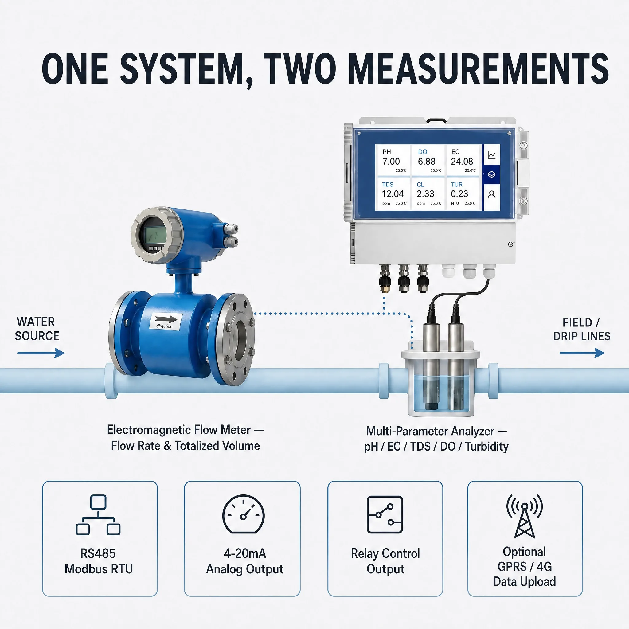 One system two measurements layout diagram