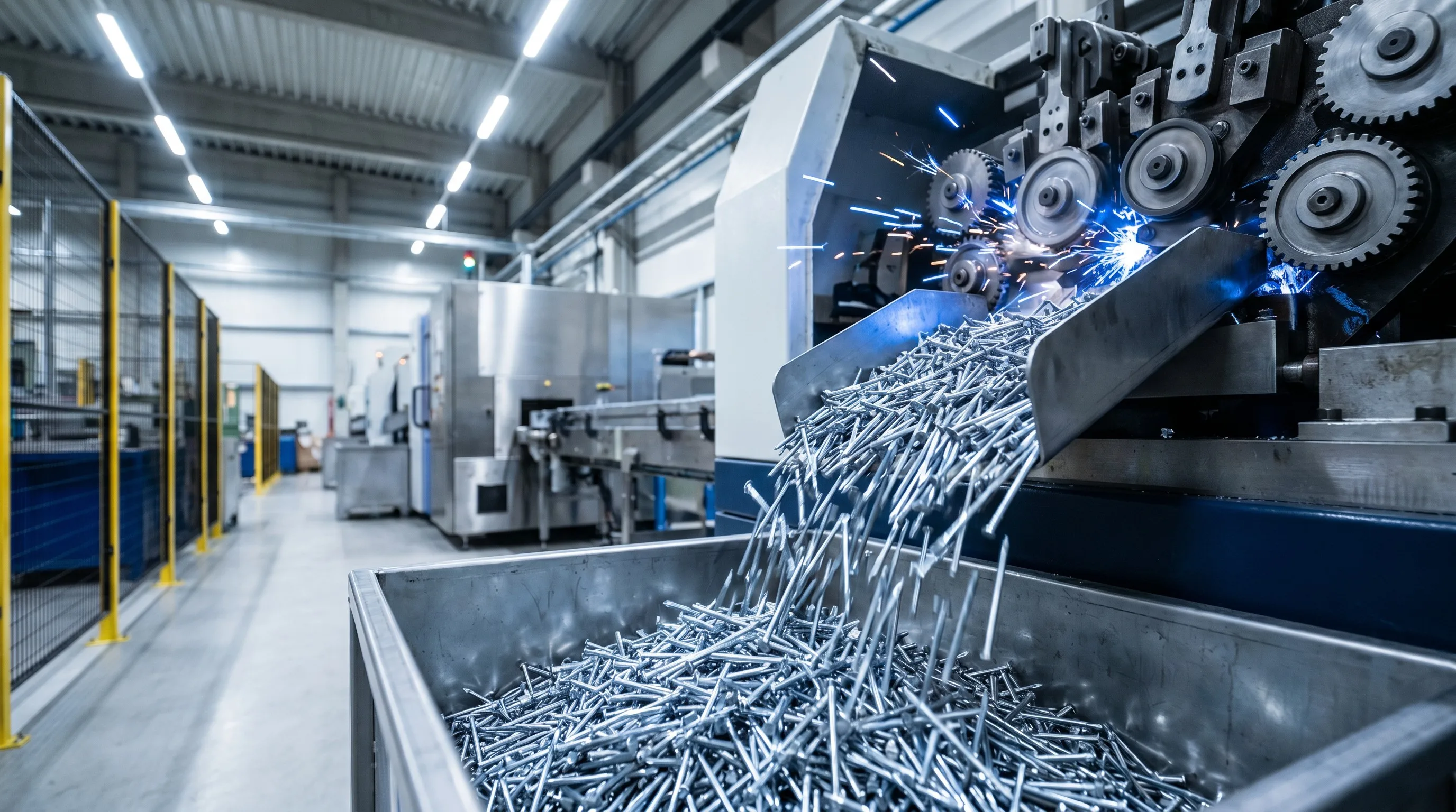 Producción masiva con máquina automática para fabricar clavos