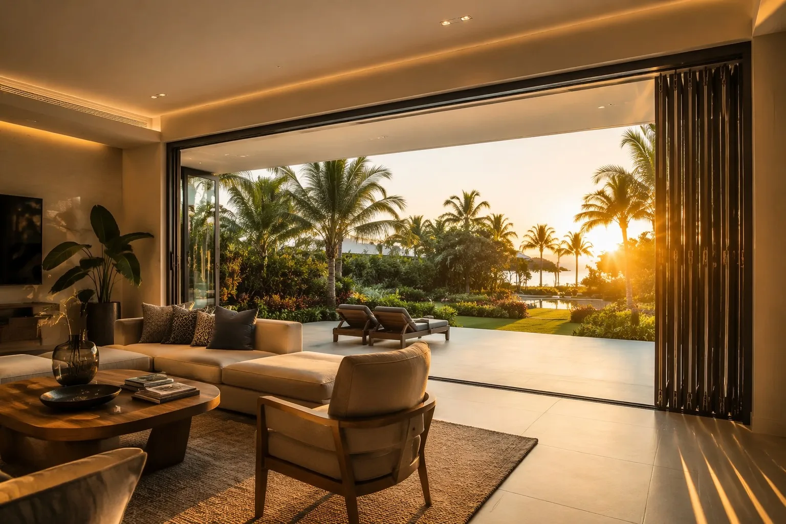 Aluminum Folding Doors Manufacturer China Factory Price Slim Track Soundproof Richocean