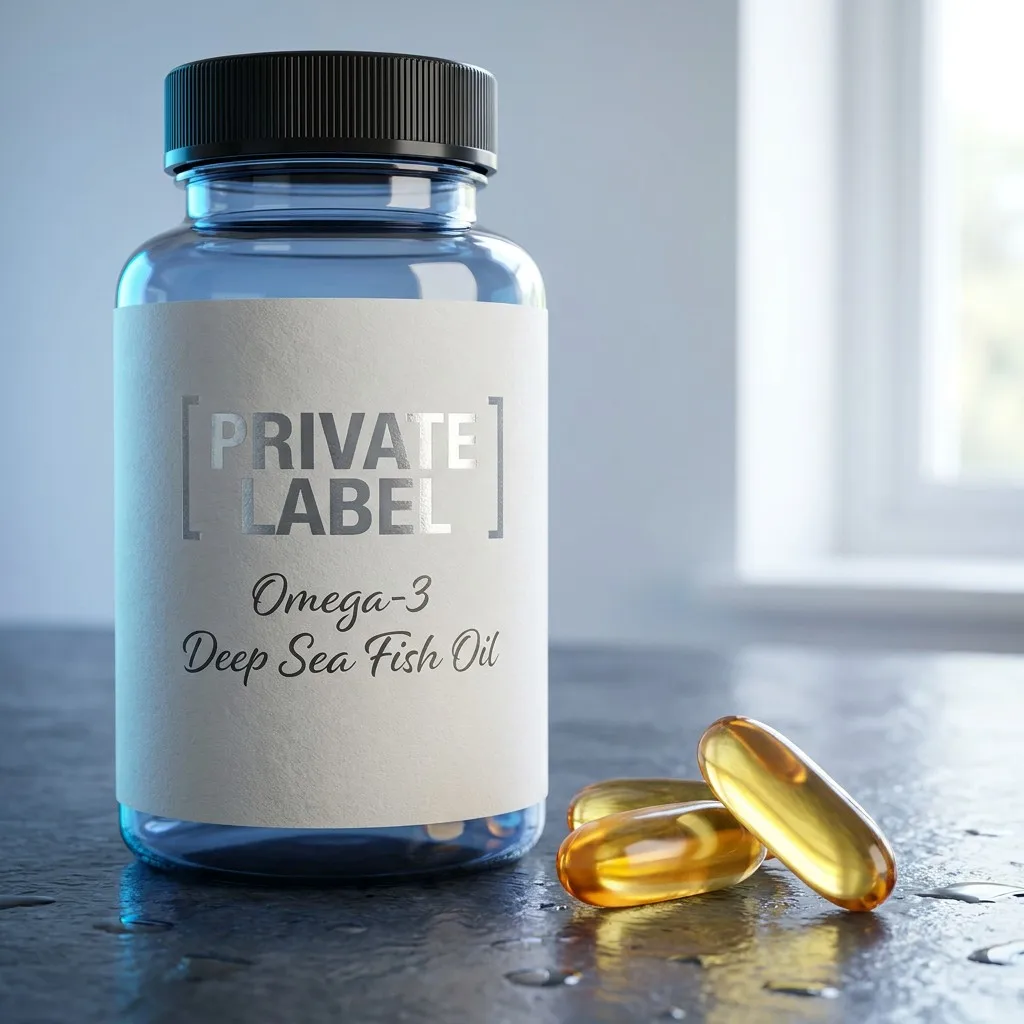 Omega-3 Fish Oil private label mockup