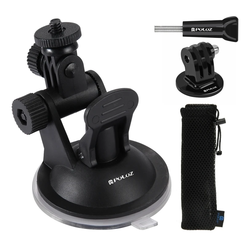 

Wholesale Price PULUZ Car Suction Cup Mount with Screw & Tripod Mount Adapter & Storage Bag for GoPro HERO10 Black