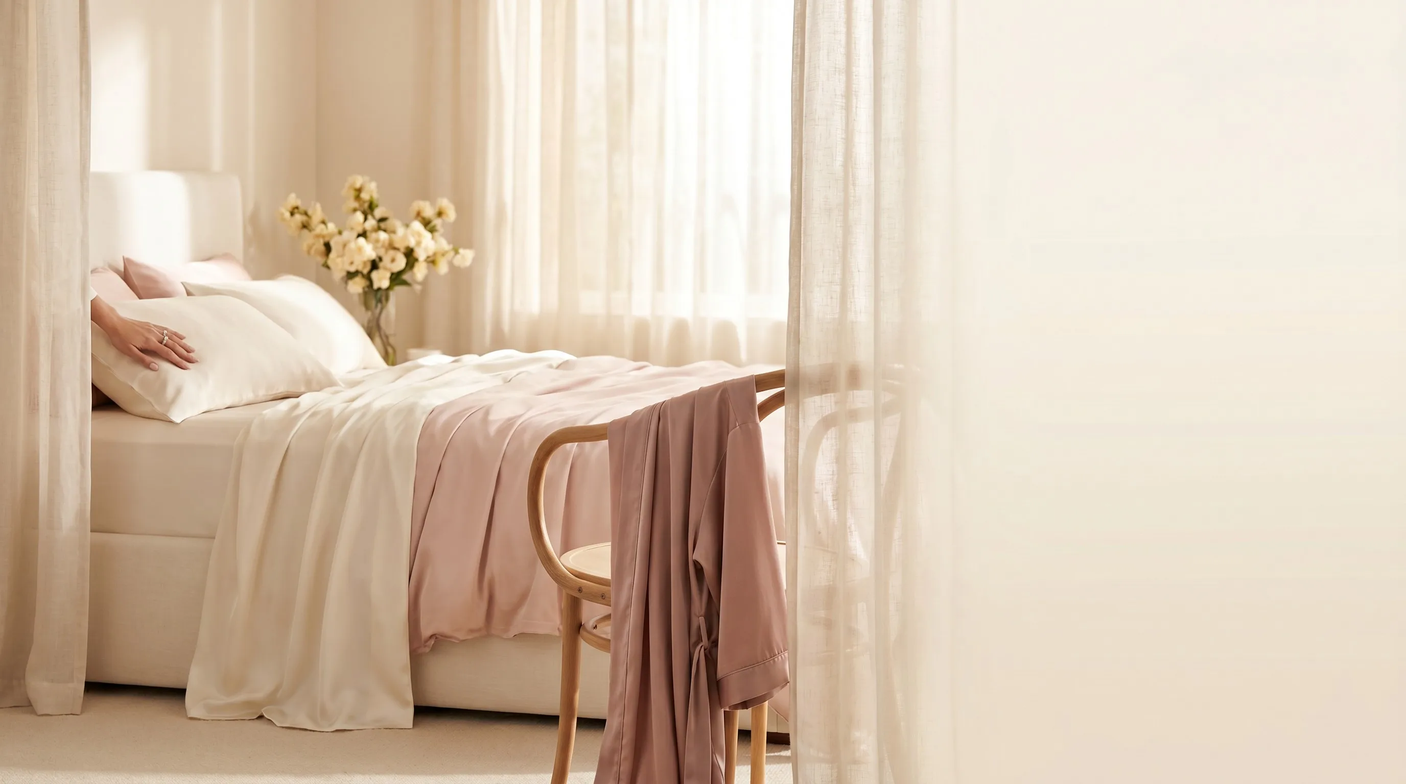 Luxurious silk bedding and sleepwear by The Belle Flower