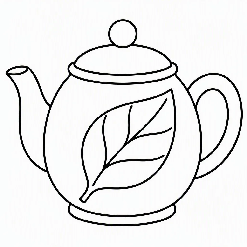 Bold & Easy teapot line art