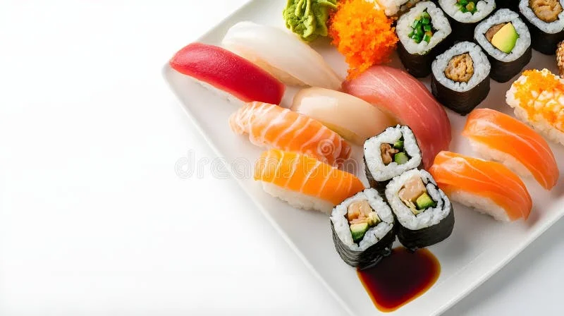 Assorted Sushi Platter with Nigiri and Sashimi