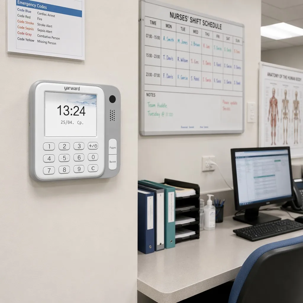 Yarward YHE-6217 wired nurse call duty room communication terminal