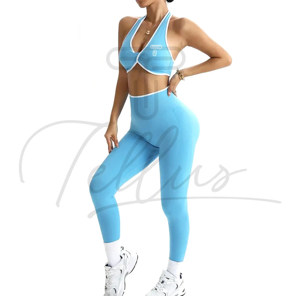 2-Piece Set High-Waisted弹力Yoga Set