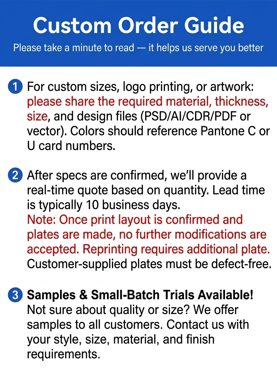 HAOERHE Custom Order Guide