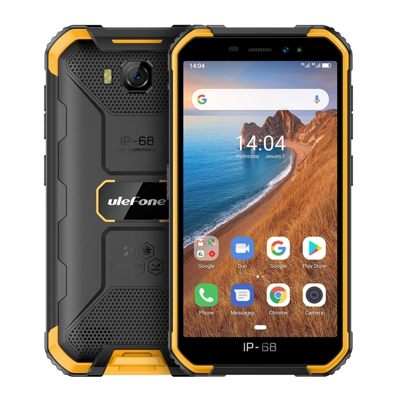 

Best Price Ulefone Armor X6 Rugged Phone 2GB+16GB 5.0 inch IP68/IP69K Triple Proof Cell Phone Quad Core Android 9 Mobile Phone