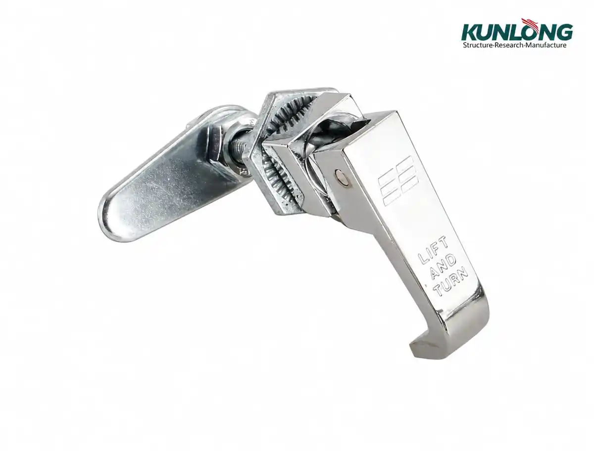 SK1-071 electrical panel swing handle latch on a white background with KUNLONG logo