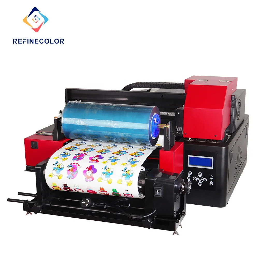 

Roll To Roll UV DTF Printer 31cmx100meter PET A B film Making Logo Printer UV DTF Transfer Stickers