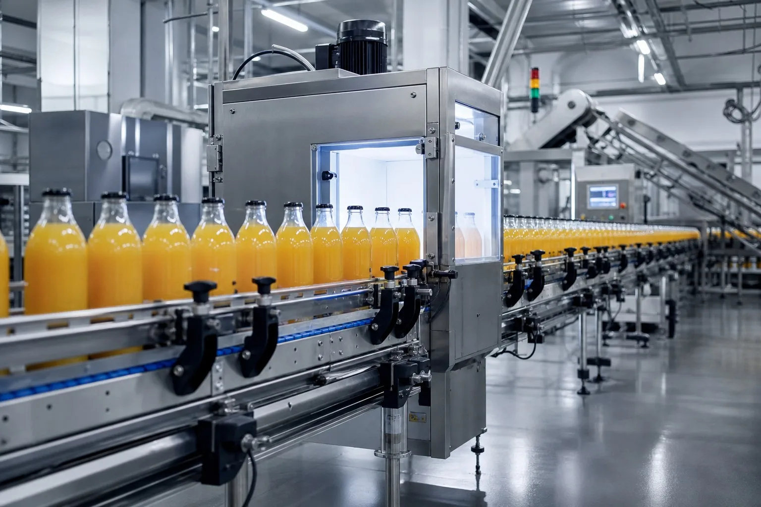 Bottled beverage production line inspection