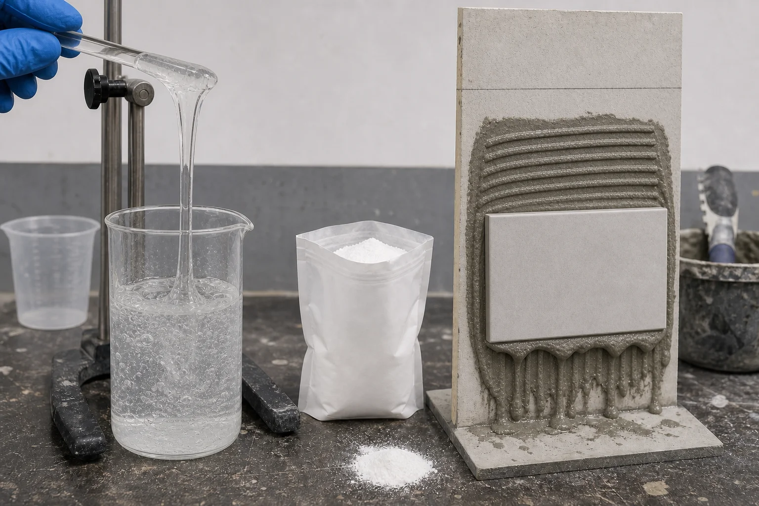 Why high HPMC viscosity may not prevent tile adhesive sag High HPMC solution viscosity compared with tile adhesive sag