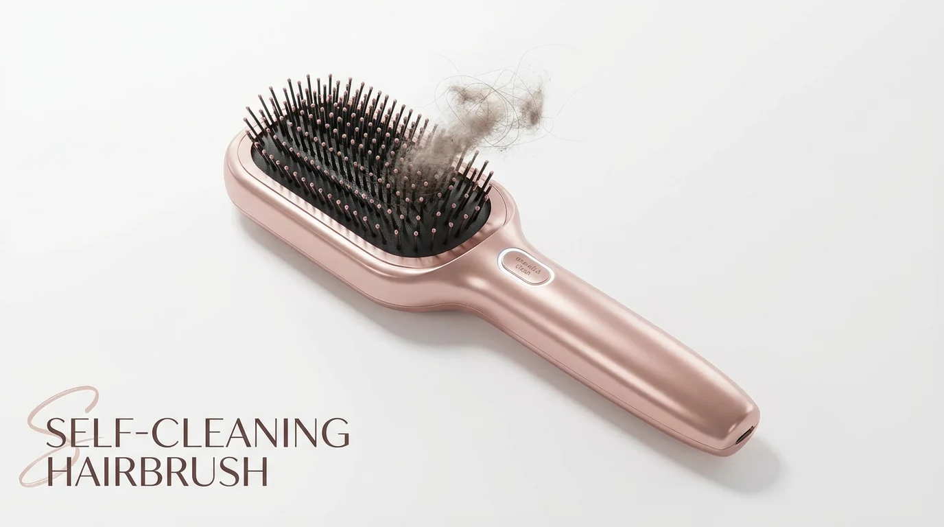 Self-Cleaning Hairbrush