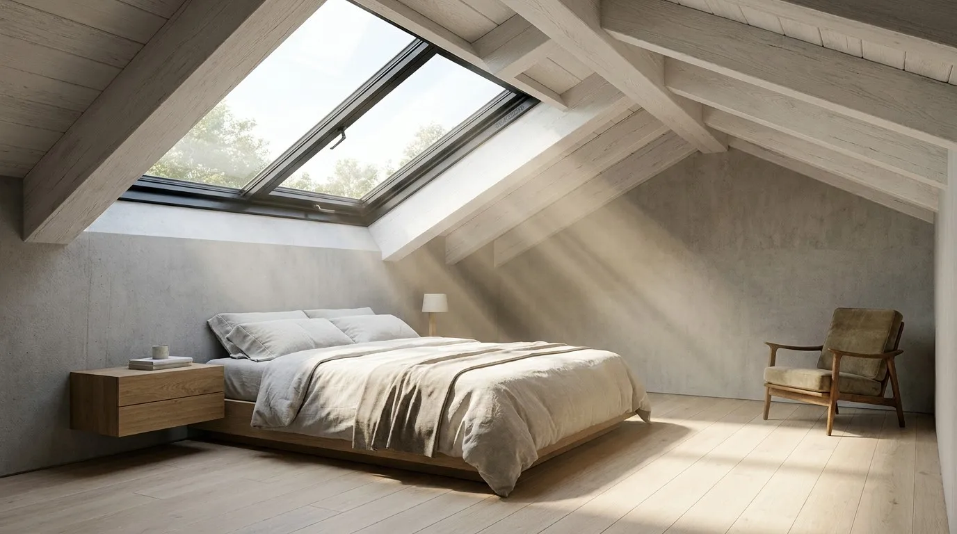 Modern attic bedroom aluminum skylight lifestyle integration China Richocean