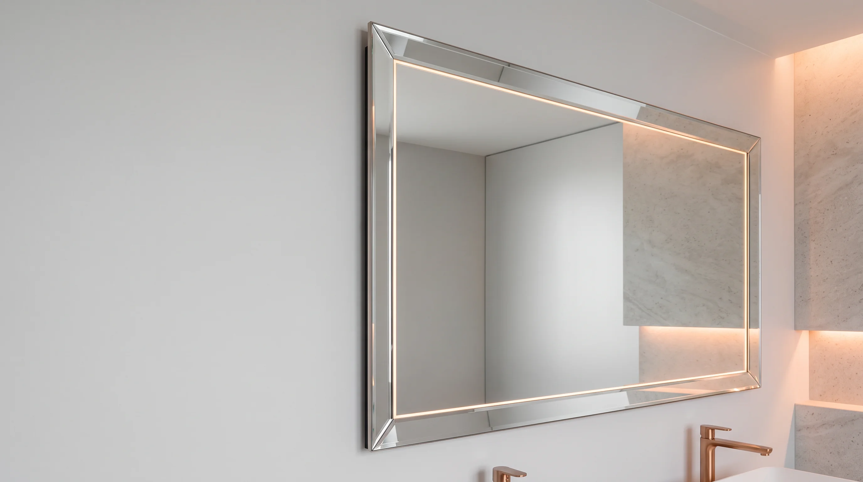 Frameless mirror with polished beveled edge — what to check when choosing a frameless mirror supplier