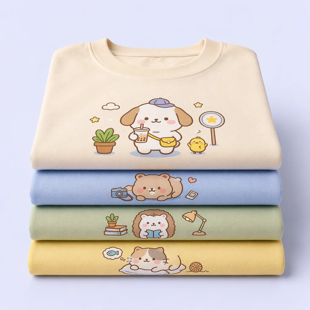Multi-Tone Stacked T-Shirts