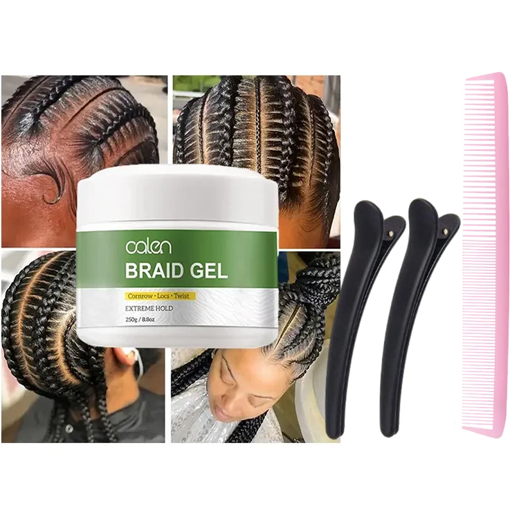 

250g Shining and Conditioning Hair Gel Extra Hold All Hair Types Twisting Smooth Extra Hold Braid Hair Gel