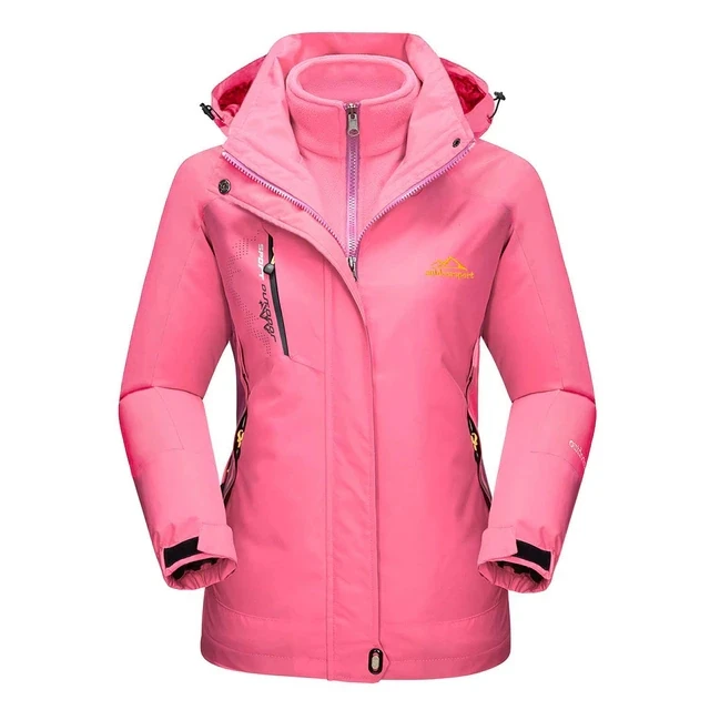 

Women's Winter Coats 3-In-1 Snow Ski Jacket Water Resistant Windproof Fleece Winter Jacket Parka Windbreaker Women's Jackets