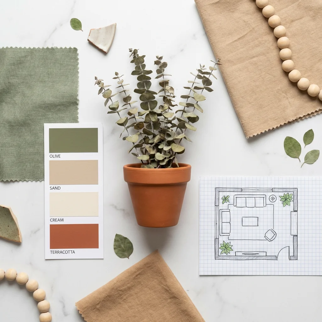 living room plant styling mood board size and proportion guide faux plants