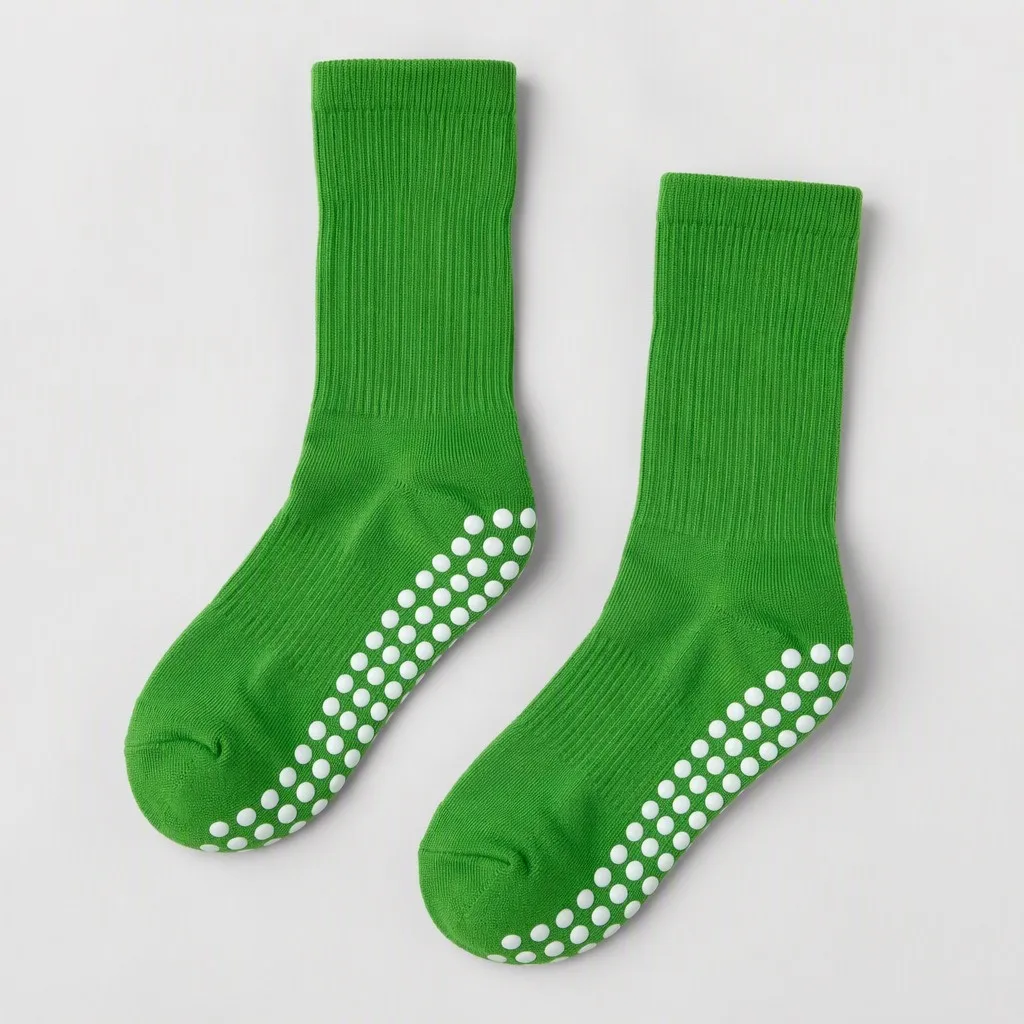 Zielone skarpetki piłkarskie White Dots Crew
